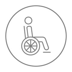 Fototapeta na wymiar Disabled person line icon.