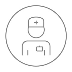 Nurse line icon.