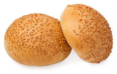 Wheaten rolls is isolated