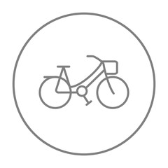 Fototapeta premium Bicycle line icon.