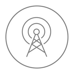 Antenna line icon.