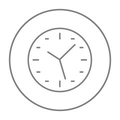 Wall clock line icon.