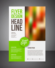 Business brochure or offer flyer design template. 