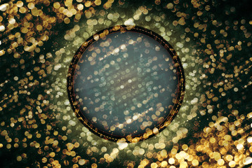 black and gold glitter bokeh texture abstract background