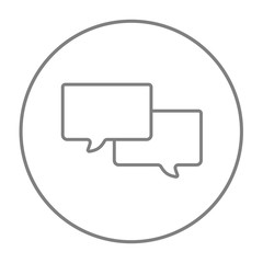 Speech squares line icon.