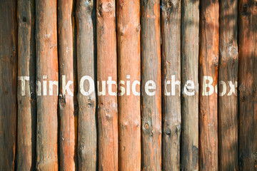 Slogan on wooden planks