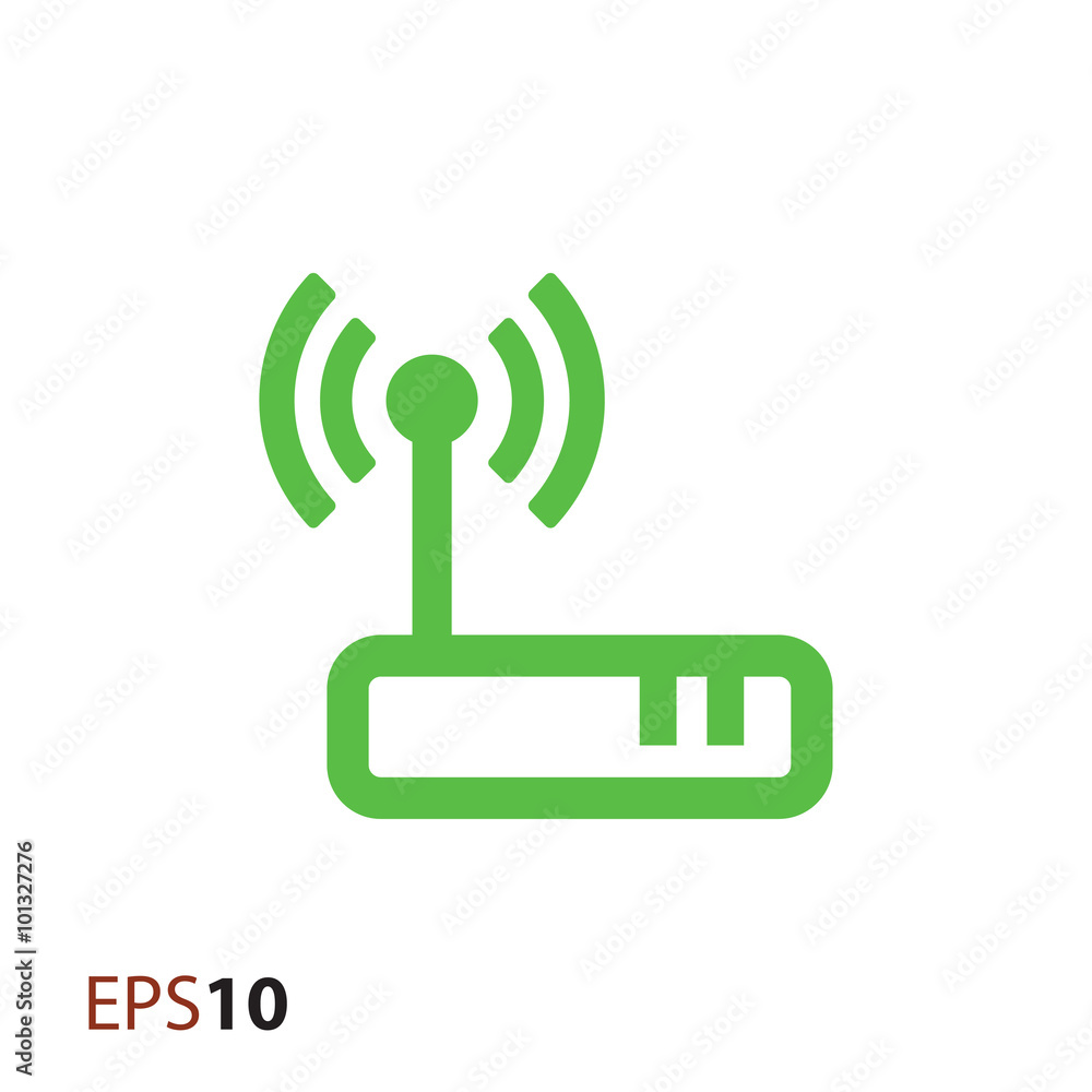 Poster wireless modem icon for web and mobile