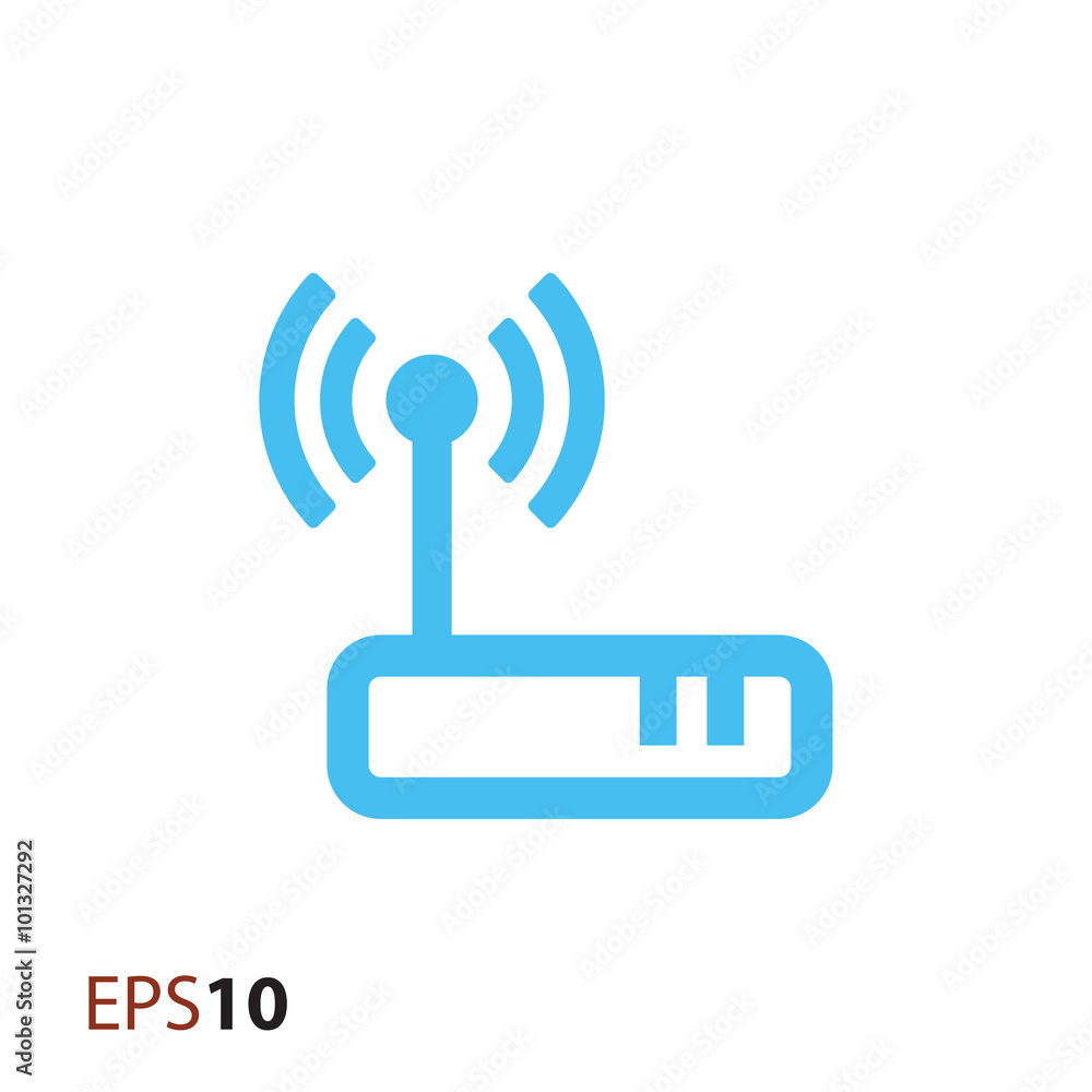 Poster wireless modem icon for web and mobile