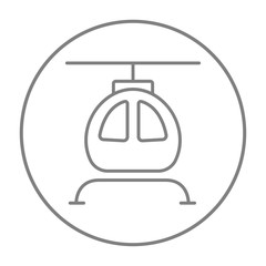 Helicopter line icon.