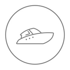 Speedboat line icon.
