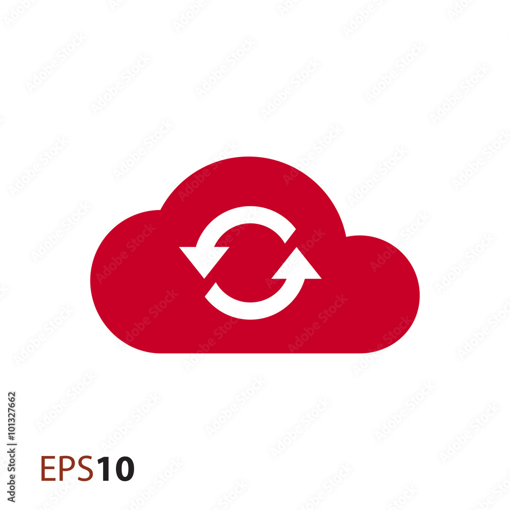 Poster cloud sync icon for web and mobile