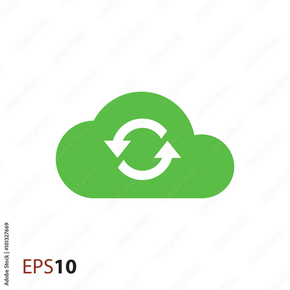 Poster cloud sync icon for web and mobile