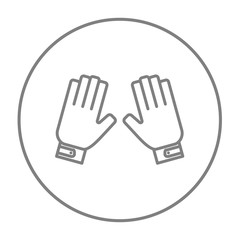 Obraz premium Motorcycle gloves line icon.
