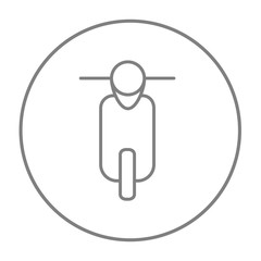 Scooter line icon.