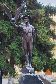 Monument to the young scouts. Ivano-Frankivsk, Ukraine