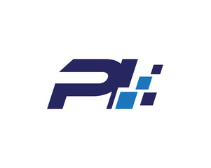 PI digital letter logo