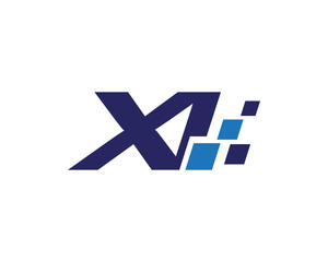 XI digital letter logo