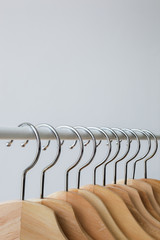 number of empty hangers after a major sell-off in the store.