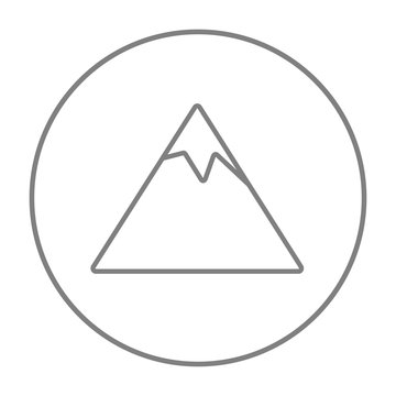 Mountain line icon.