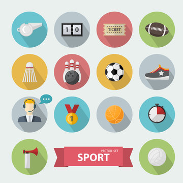 Sports icon flat