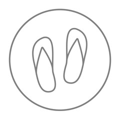 Beach slipper line icon.