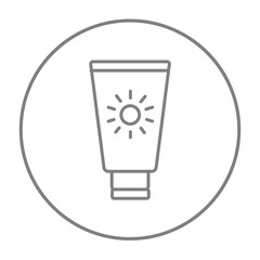 Sunscreen line icon.