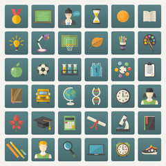 Education icon set. 