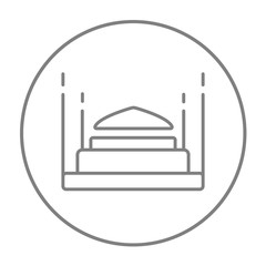 Taj Mahal line icon.