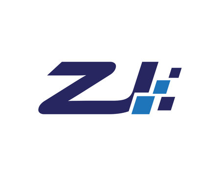 ZJ digital letter logo