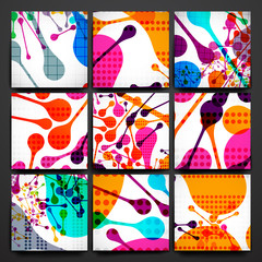 Set of brochure, poster design templates in abstract background style