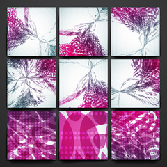 Set of brochure, poster design templates in abstract background style