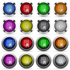 Certificate button set