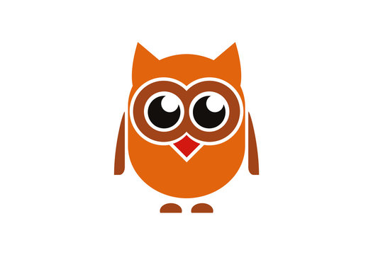 Owl Logo Cartoon Vector Illustration