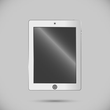 White digital tablet. electronics for your design