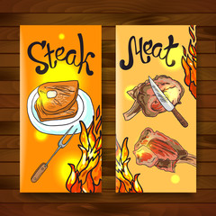 steak and meat