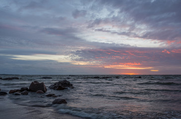 Obraz premium beautiful sea landscape after sunset