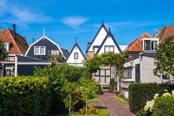 Fototapeta na wymiar Amsterdam, Waterland district, Marken, view of the traditional house of the village