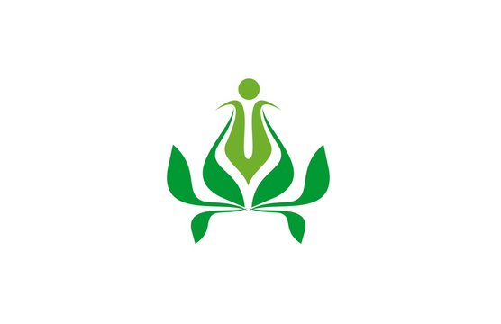 green lotus flower spa logo