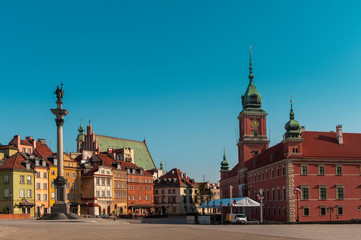 Fototapeta na wymiar Castle square in Warsaw