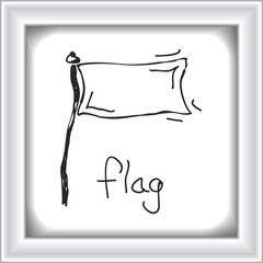 Simple doodle of a flag