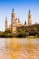 Basilica of Our Lady of the Pillar from river