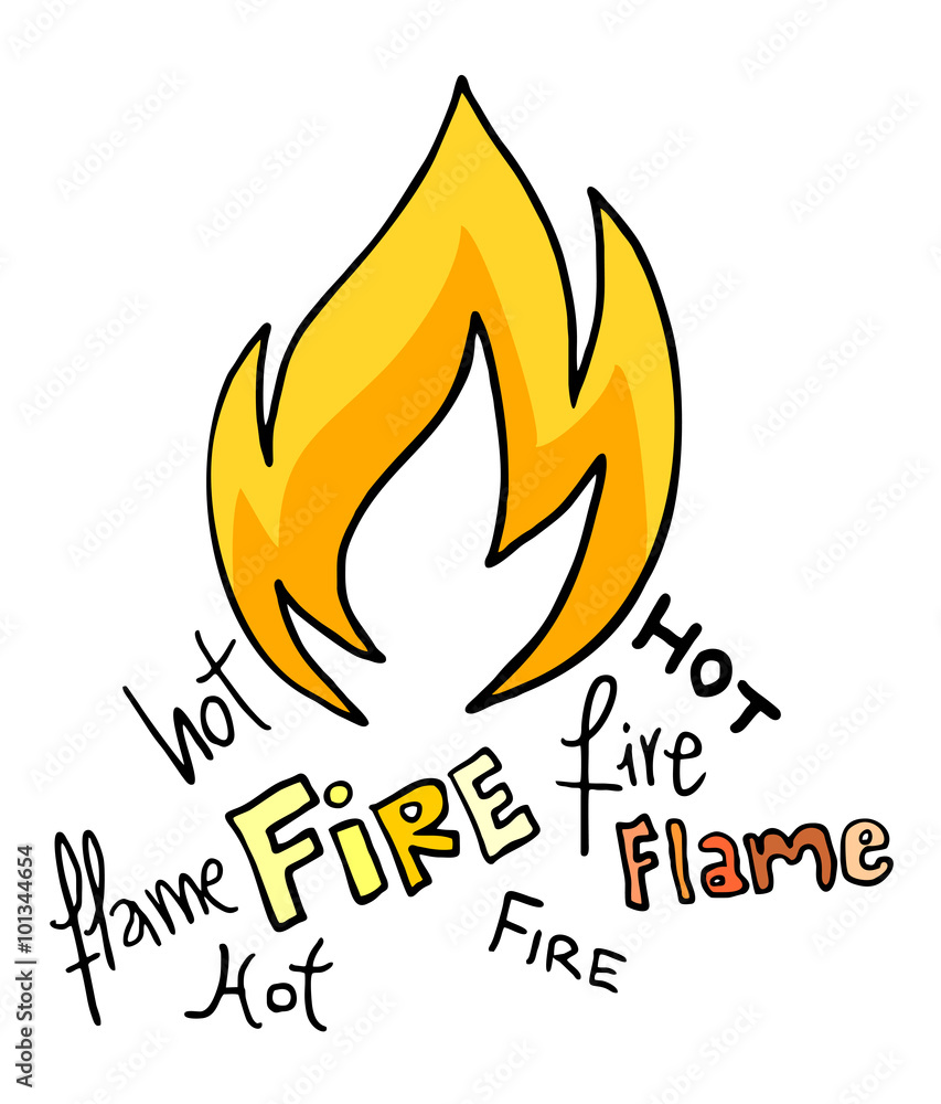 Sticker fire icon