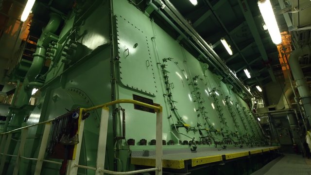 Crankcase of large diesel engine of ship