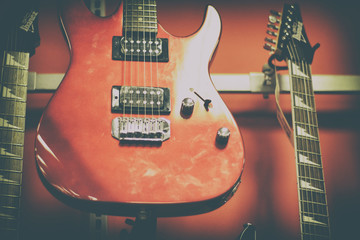 Fototapeta na wymiar Electric guitars
