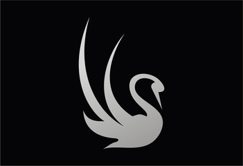 Fototapeta premium Swan Logo Vector Design