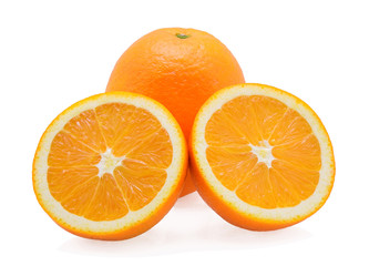  orange fruit isolated on white background