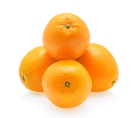  orange fruit isolated on white background