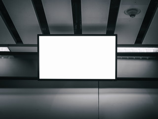 Blank LCD Screen display mock up banner indoor