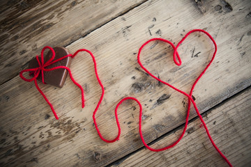 Valentine chocolate which is connected to the red thread of fate