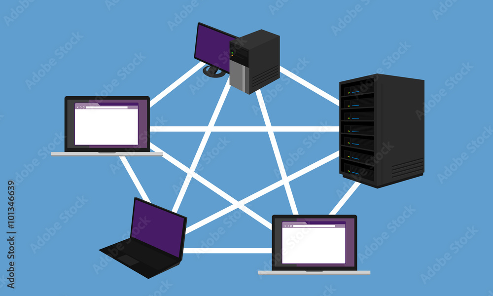 Poster bus network topology lan design networking hardware backbone connected